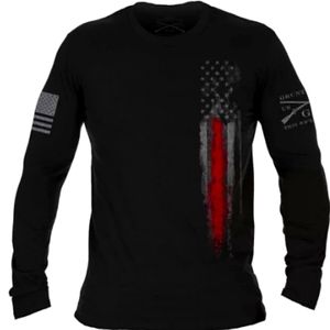 Grunt Style Red Line Flag Long Sleeve Men's XL